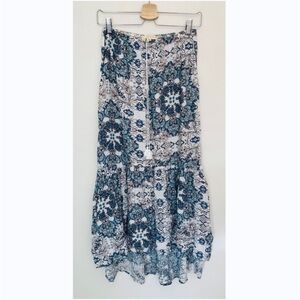 Lovestitch Floral High-Low Peasant Skirt